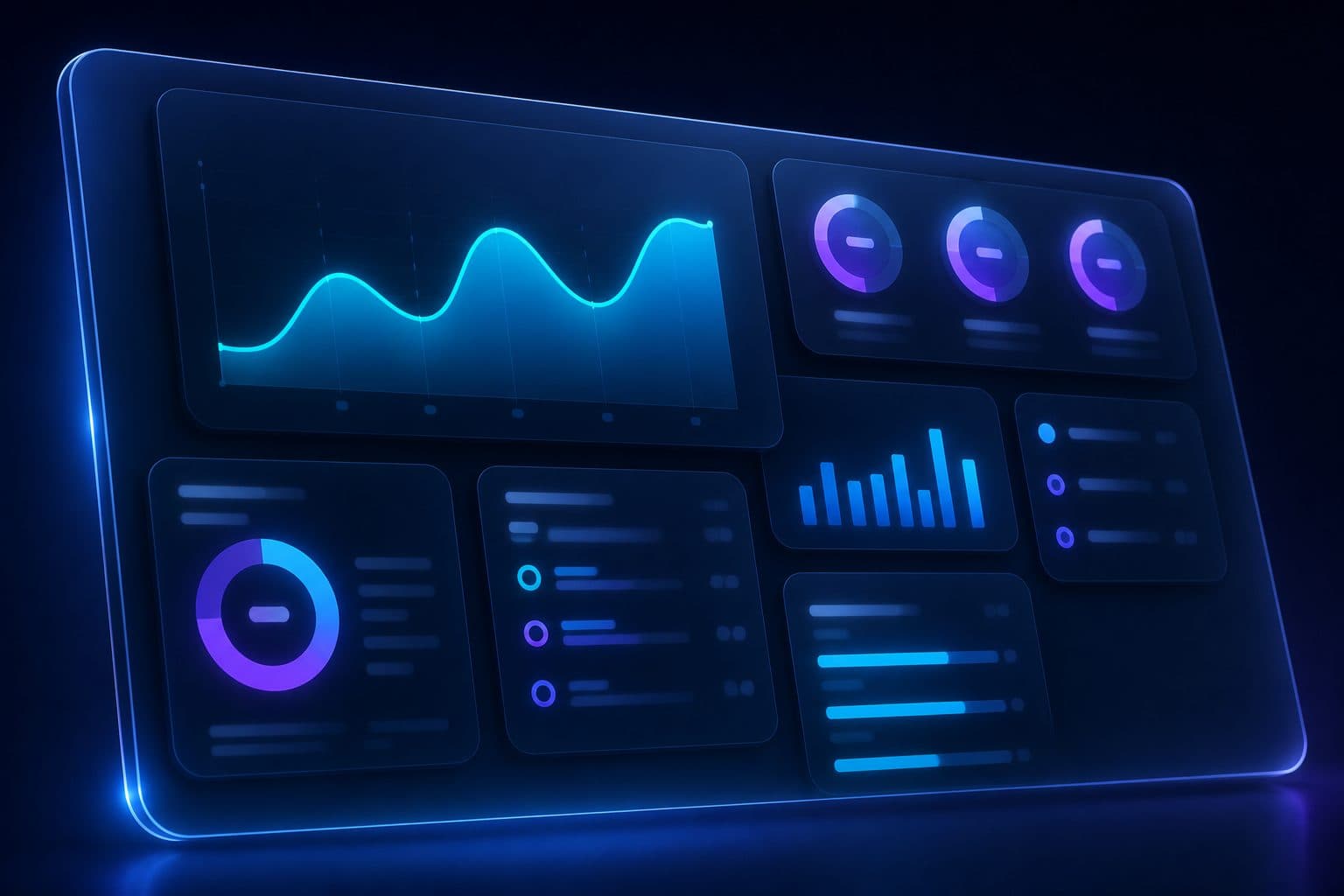 Close view of luminous product metrics